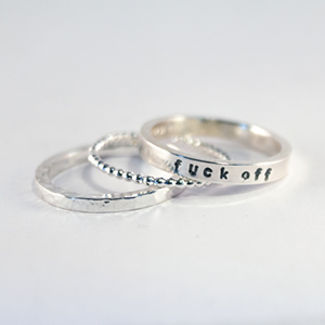 Fuck off sweary offensive rings