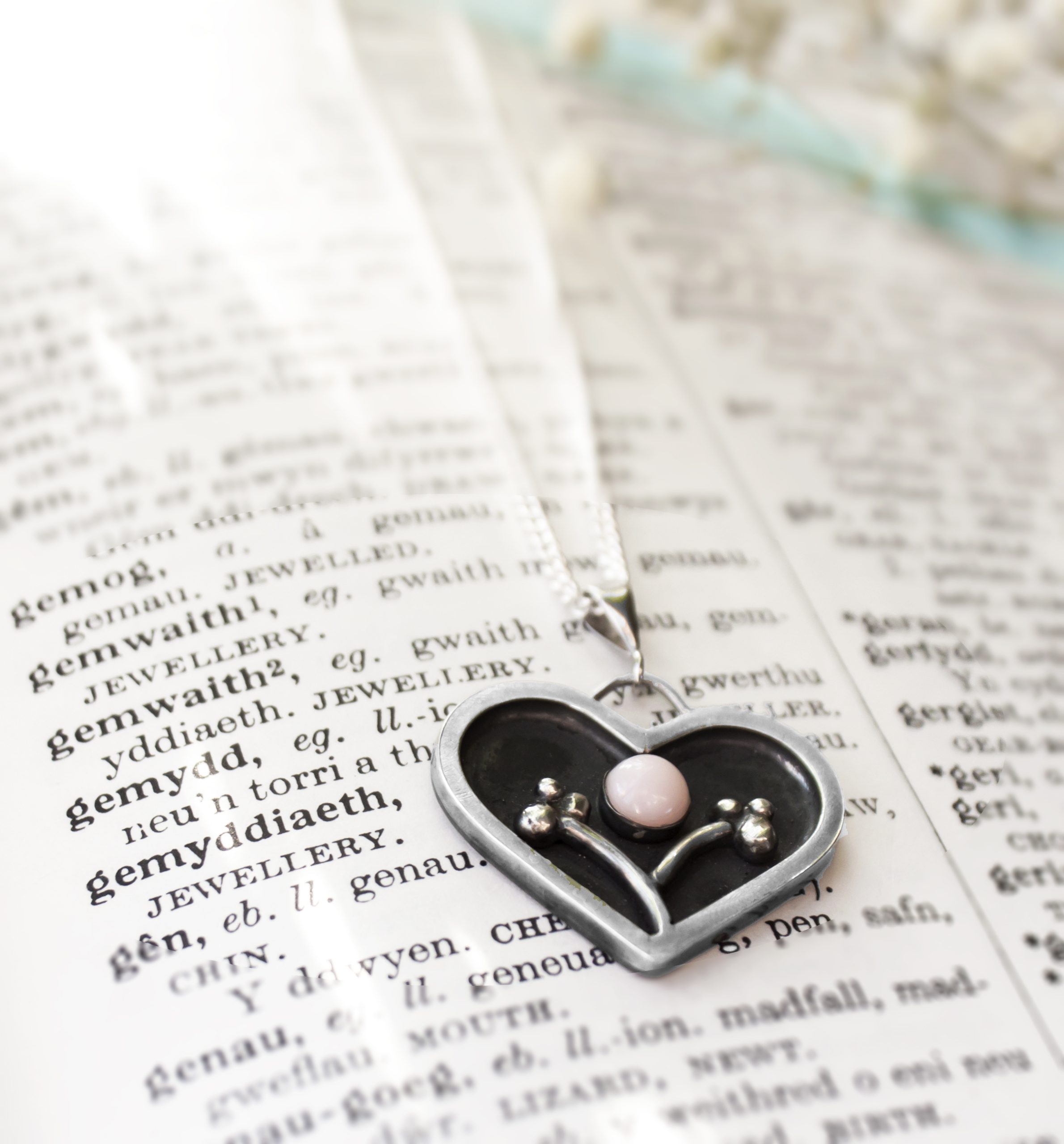 Love heart shadow box pendant